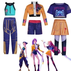 BraVärde Häftig Halloween Demon Slayer Cosplay Kostym | K-Demon Slayer Mira Zoi Rumy Anime Outfit Familj Par Cosplay Rumi (jacka + foder + shorts) 130 | Fyndiq> Dräkter