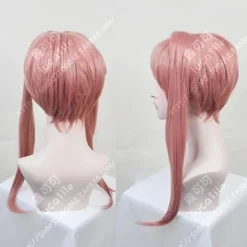 unbranded Högkvalitativ Doki Doki Literature Club! Monika Cosplay Peruk DDLC Avtagbar Hästsvans Lång Värmebeständig Hår Peruker + Perukmössa + Rosett><noscript><img width=