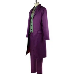 Högkvalitativ Heath Ledger Cosplay Kostym Halloween Herr Film The Dark Knight Joker Kostym Lila Jacka Kompletta Set-Xin 3XL><noscript><img width=