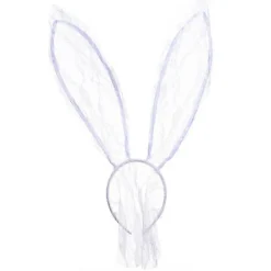 Högkvalitativa Svarta Kaninöron Slöja Hårband Spetsmask Slöjor Hårband Kaninöron Hårband Partydekoration Huvudbonad Bal Cosplay Huvudbonad Kostym H WHITE | Fyndiq> Tillbehör