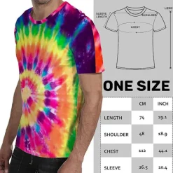 Hippie-kostymer Hippie T-shirt Hippie-peruker Set för kvinnor och män - Inkluderar><noscript><img width=