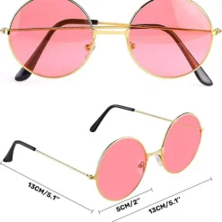 Hippie-kostymer Hippie T-shirt Hippie-peruker Set för kvinnor och män - Inkluderar><noscript><img width=