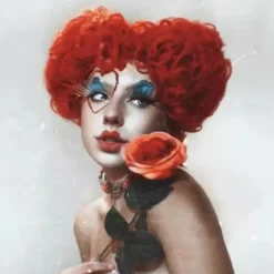 Hjärterdamens Peruk Alice i Underlandet COS Anime Helhuvudset Rollspelshårtillbehör><noscript><img width=