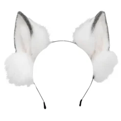 hhu Hårband med fluffiga vargöron Cosplay-rekvisita Huvuddekoration Unisex Halloweenfest Maskerad Hårband color> Huvudbonader