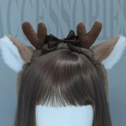 Hårband med renhorn för julfesten, hårband för barn och vuxna, kostymfest><noscript><img width=