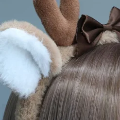 Hårband med renhorn för julfesten, hårband för barn och vuxna, kostymfest><noscript><img width=