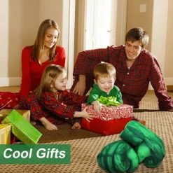 Hulk handskar, 1 par mjuka boxningshandskar Hulk kostym plysch hand Fis-FA8-><noscript><img width=