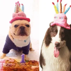 Hundfödelsedag Bandana Hatt Banner Fluga Set, Grattis på födelsedagen Fest Dekorationer för Valp Katt Husdjur Flicka (Rosa 7-delars set) (1-delars set) | Fyndiq><noscript><img width=