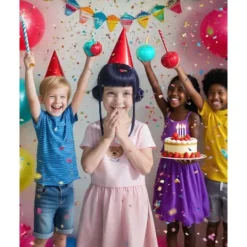 Hunters Kostym Rumi Peruk Cosply Mira Zoey Peruker Halloween Fest Långa Raka Flätor Håraccessoarer för Flickor><noscript><img width=