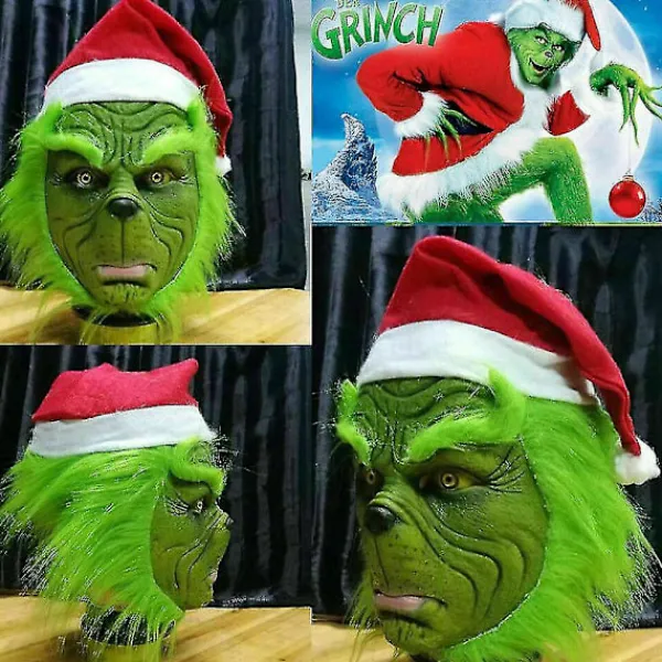 Hur Grinchen stal julen Mask Julparty Cosplay Kostym Rolig Klädsel> Masker