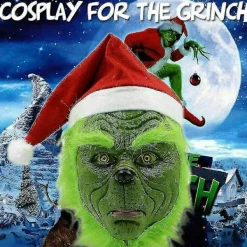 Hur Grinchen stal julen Mask Julparty Cosplay Kostym Rolig Klädsel> Masker