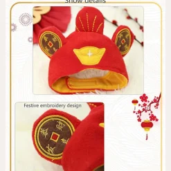 Husdjurskostym, hatt, nyår, jul, huvudbonad, söta katthattar, festtillbehör, fotorekvisita, lämplig för katter och valpar (hy)> Huvudbonader