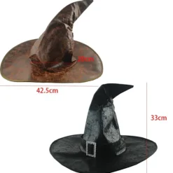 Häxa Trollkarl Hattar Party Huvudbonader KAFFE> Huvudbonader