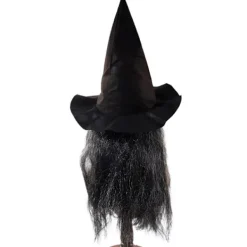 Häxansiktsmask med hår och hatt Latex Gammal Häxansiktsmask Halloweenfest Läskig Häxdräkt Utklädningsrekvisita><noscript><img width=