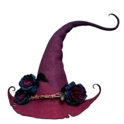 Häxhatt Blomranka Filtmössa Cosplay Performance Prop Halloweenfest Vuxen - JA> Huvudbonader