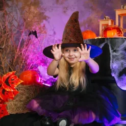 Häxhatt Dam Stor Halloween Häxhatt Vuxen Bredbrättad Spetshatt Billig Kostymfest Maskerad Cosplay Tillbehör Huvuddekor> Huvudbonader