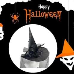 Häxhatt för Halloweenfest - Transparent spetsig hatt - Cosplay-accessoar - Unik häxhatt><noscript><img width=