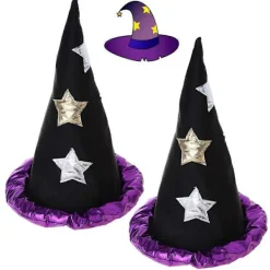 Häxhatt Halloween Påskfest Häxhattar Maskerad Trollkarlshatt Rekvisita Mössa><noscript><img width=