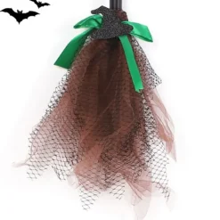 unbranded Häxkvastar Mesh Dekoration för Halloweenfester och Handgjorda Projekt><noscript><img width=