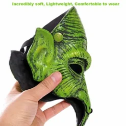 Häxmask Grön Goblin Mask Halloween Karneval Fest Kostym> Masker