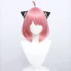 del IC Anya Forger Cosplay Peruk Anime Peruk HSIU Rosa Kort Hår> Peruker