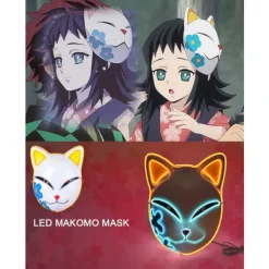 no brand IC Demon Slayer LED-mask Cosplay Lysande Mask Anime Demon Slayer Cosplay Maskerad Halloween Klä upp><noscript><img width=
