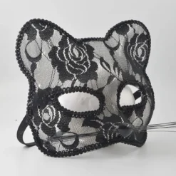 IC Halloween Cosplay Fox Mask Spets Sexig Ögonmask Djurmask Halv Vit><noscript><img width=