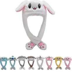 no brand IC Kaninhatt Öron Rörliga Hopphatt Rolig Kaninhatt Mössa> Huvudbonader