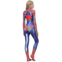 no brand IC Kvinnors Spiderman Bodysuit Halloween Cosplay Kostym CNMR Röd XL><noscript><img width=