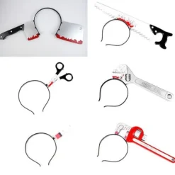 del IC Läskig Halloween kostym Plast Gummi Pannband Cosplay rekvisita><noscript><img width=