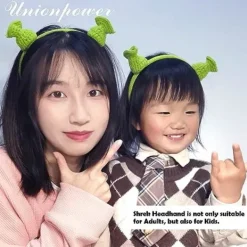 IC Shrek Pannband med Öron, Söta Utklädda Öron, Halloween Cosplay Rekvisita Festtema Kostym Unisex><noscript><img width=