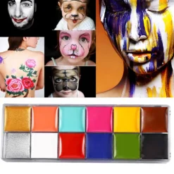 IMAGIC 12 Färger Ansikts- och Kroppstatuering Pigmentfärg><noscript><img width=