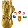 Infinity War Thanos Infinity Gauntlet med Elektroniska Avtagbara Lysande Infinity Stones Cosplay Halloween Rekvisita PVC-Handskar för Vuxna> Tillbehör