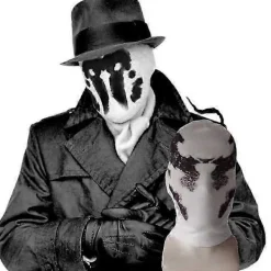 Inkblot Mask Färgskiftande Watchmen Rorschach Walter Kovacs Cosplay Vit Halloween Kostym Party Hel Ansikte Huvudbonad> Masker