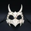 ATELA Japanese Half Mask - Tiger Mask,Ye Yaksha Dragon God Tengu Black Tortoise, Resin Skull Skrämmande skräck Ninja Mask Kostymrekvisita（Yaksha）> Masker