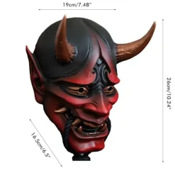 Japansk Cosplay Latex Ansiktstäckning Anime Skräck Mjuk Ansiktstäckning Halloween Spöke Demon Ansiktstäckning Scenföreställningsrekvisita><noscript><img width=