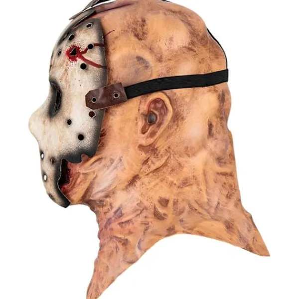 Jason Mask Rutten Dubbellager Skräck Zombie Realistisk Mask för Vuxna - Freddy vs Jason Halloween Mördaransikte Kostym Cosplay> Masker