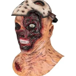 Jason Mask Rutten Dubbellager Skräck Zombie Realistisk Mask för Vuxna - Halloween Mördaransikte Kostym Cosplay-FM-><noscript><img width=