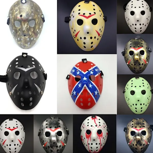 Jason Voorhees Fredag den 13:e Skräckfilm Hockeymask Halloween> Masker