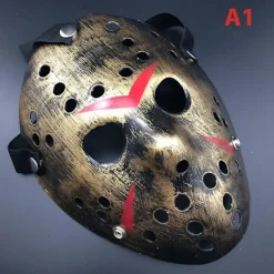 Jason Voorhees Fredagen den 13:e Skräckfilm Hockeymask Läskiga Halloweenmasker> Masker
