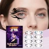 JAYSUING Halloween Ögon Tattoo Dekaler Ögonmakeup Ansiktsdekoration Högtidsfest Temporära Tattoo Dekaler (8 st)> Smink