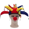 Jesterhatt med bjällror Rolig clownhatt Huvudbonad Flerfärgad Karneval Rolig Halloween-kostym> Huvudbonader