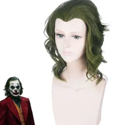 Joker Grön Peruk Fläck Kostym för Män> Peruker