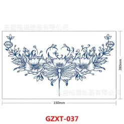 Juice Bröstlapp Tatuering Lapp Ört semi-permanent blommig bröst rygg Tatuering Vinge Tatuering klistermärke Anti-svett Håller i 15 dagar (4 klistermärken) | Fyndiq> Smink