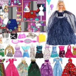 Jul Adventskalender, Barnsmink Kosmetika Nagelkonst Flickdocka Kläder Jul Riv-Av Nedräkningskalender, Julklapp, för ba><noscript><img width=