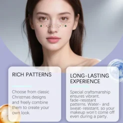 Jul ansiktsdekaler, tillfälliga tatueringar><noscript><img width=