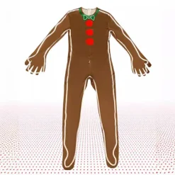 Jul cosplay bodysuit rollspelsdräkt pepparkaksgubbe scenframträdande kostym 120><noscript><img width=