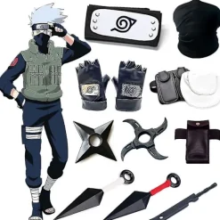 Jul Halloween Kakashi Tillbehör Naruto Handskar Kunai Mask Ninja Väska Uchiha Vantar Anime Action Figur Prop Stuff Leksak för Barn> Tillbehör