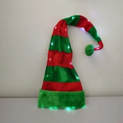 Jul lysande tomtehatt, julmössa, tomte, streetwear, blingbling, långa randiga mössor, stora partier tomtehattar><noscript><img width=