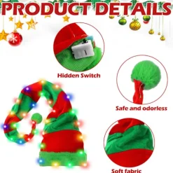 Jul lysande tomtehatt, julmössa, tomte, streetwear, blingbling, långa randiga mössor, stora partier tomtehattar><noscript><img width=